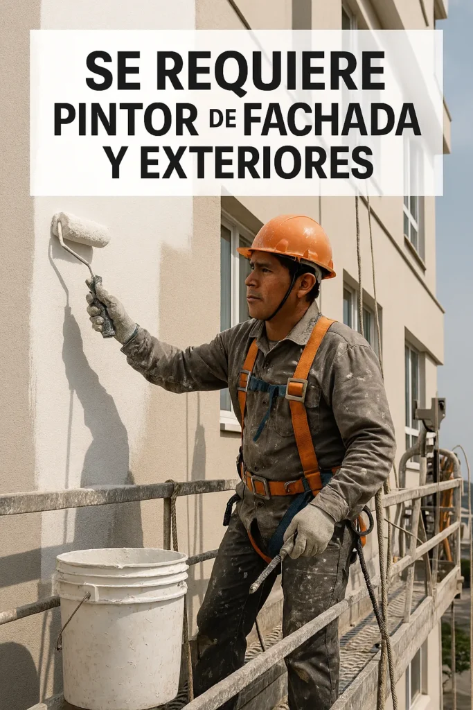 Se Requiere Pintor de Fachadas y Exteriores